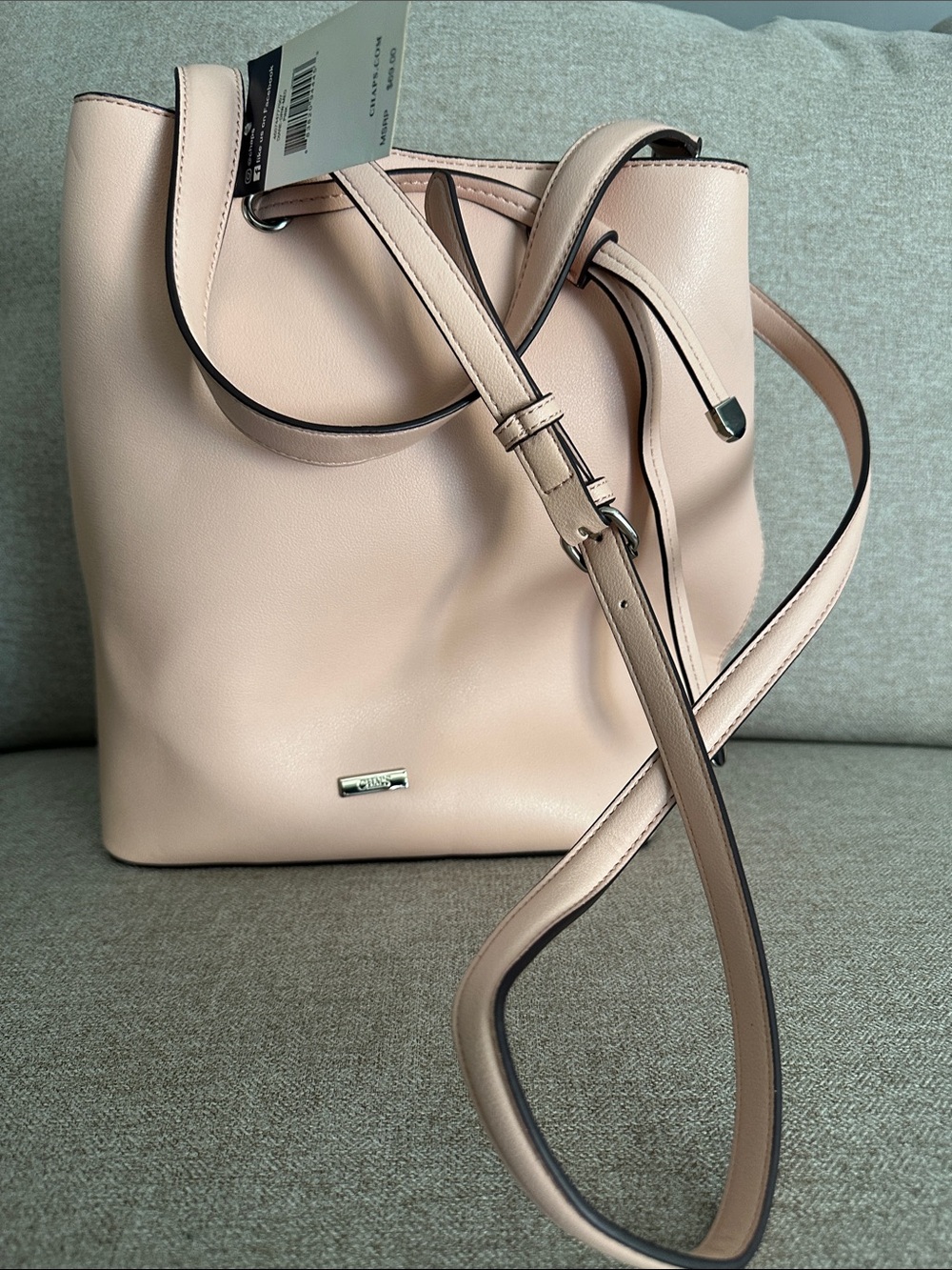 Chaps Pink Leather Bag